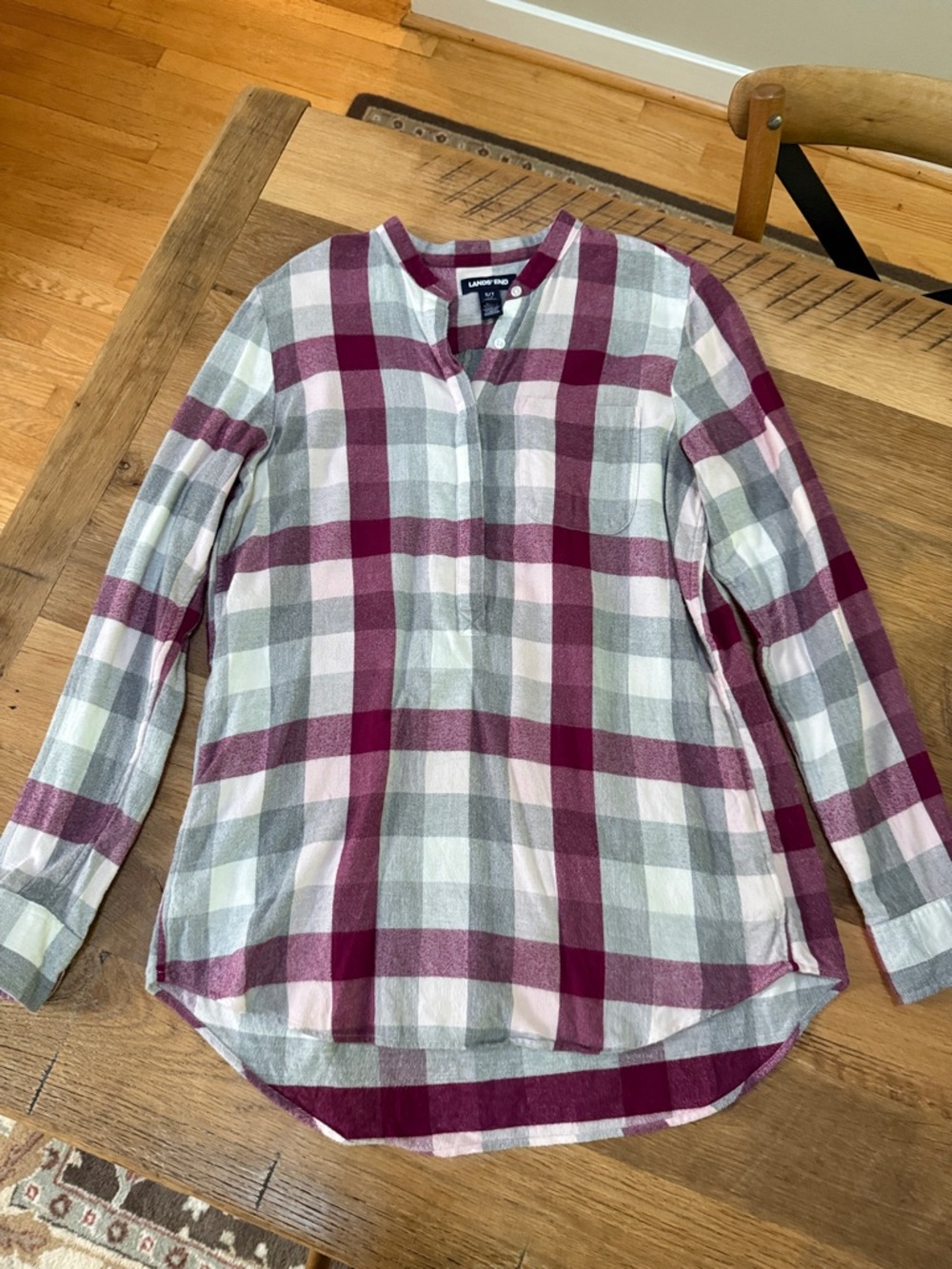 Lands End Flannel Tunic - Size S/T